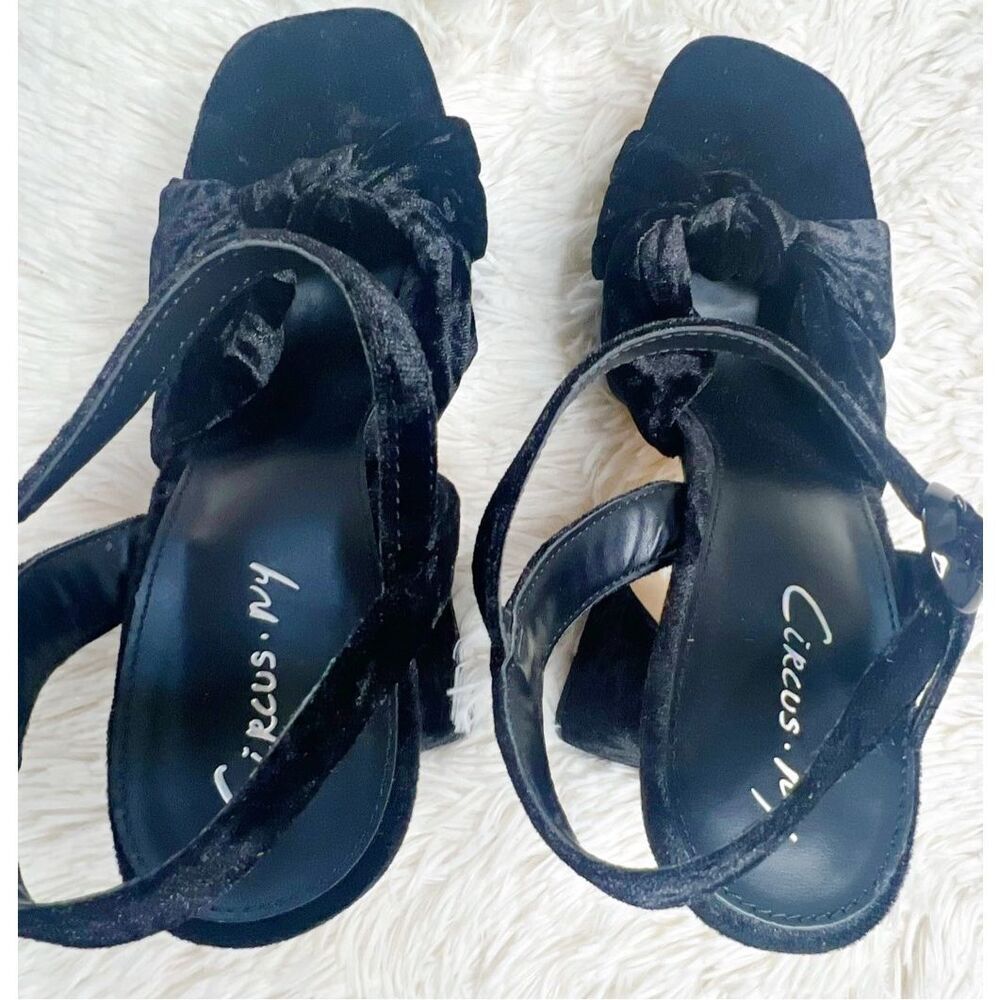 Circus by Sam Edelman Audrea Black Velvet Platform Sandal Size 8.5 New - Picture 5 of 7